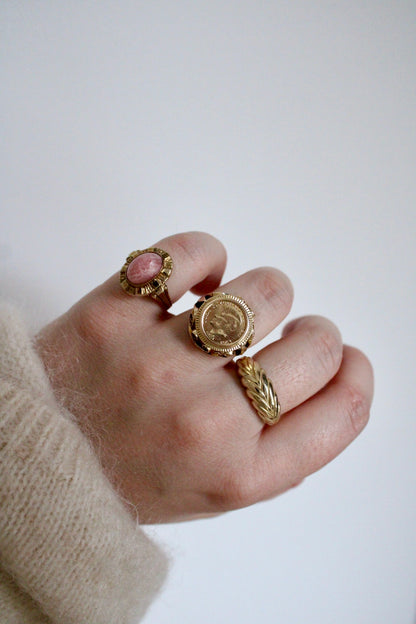 Rhodochrosite Statement Ring