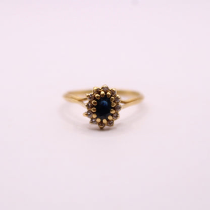 Sapphire & Diamond Lady Di Ring