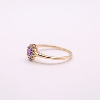 Pink Sapphire Cluster Ring