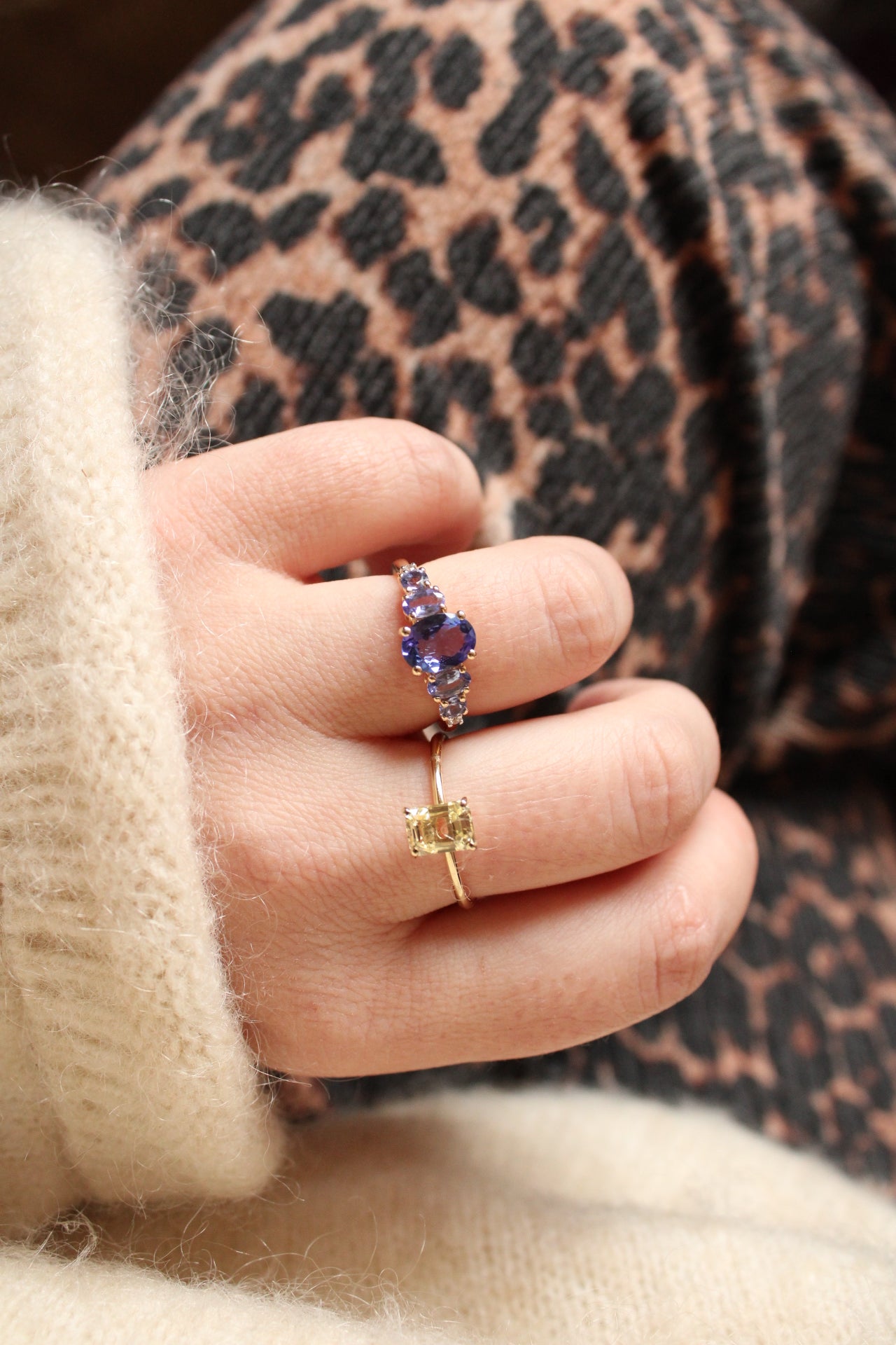 Tanzanite Five Stone Ring