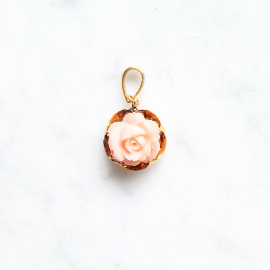 Coral Rose Pendant