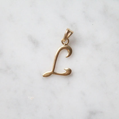 Curvy Initial "L" Charm