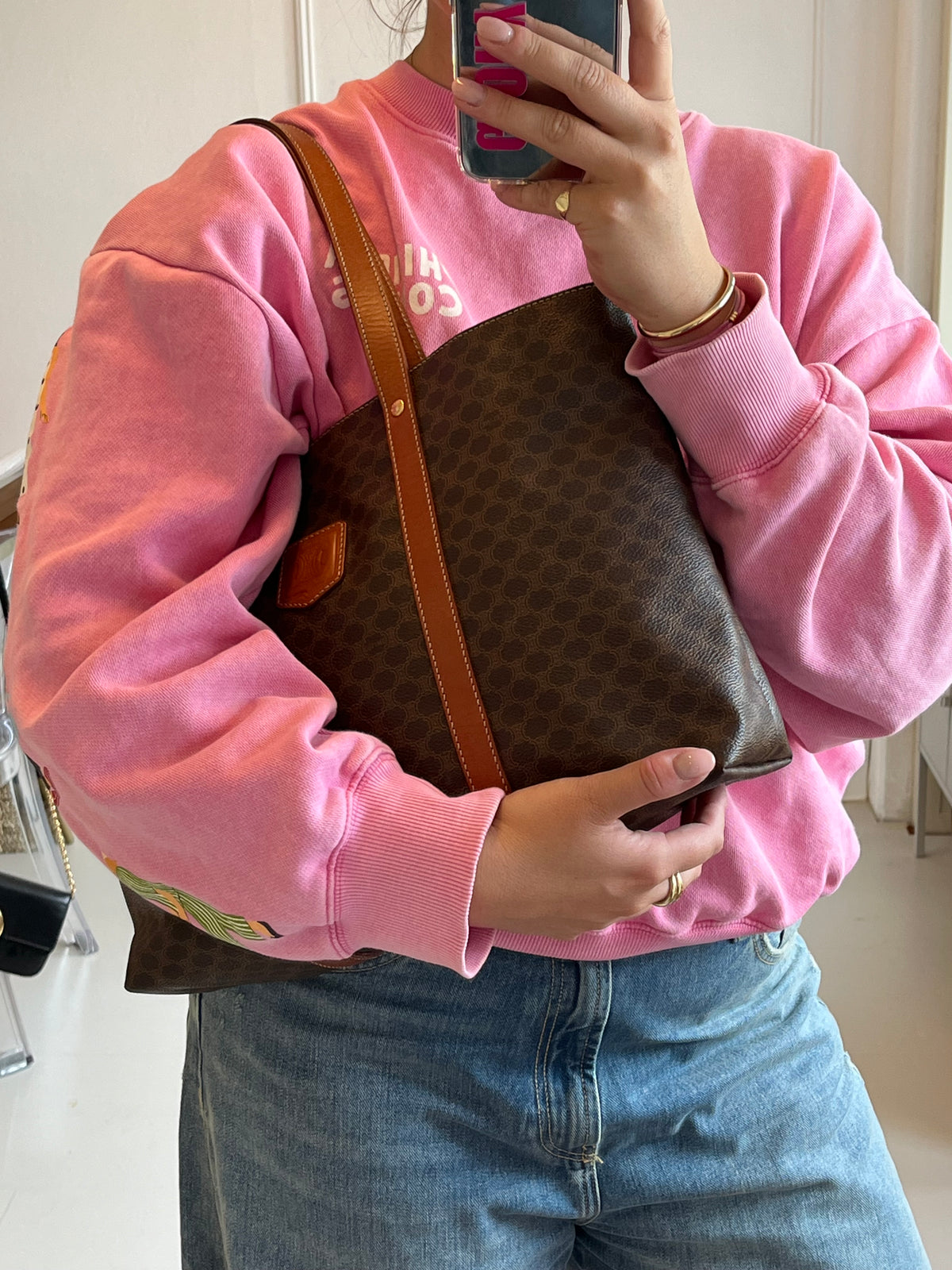 Celine Macadam Canvas Tote Bag