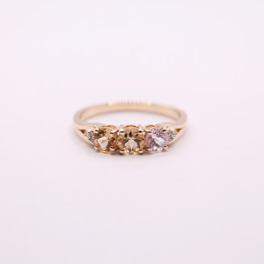 Multi Topaz Cluster Ring
