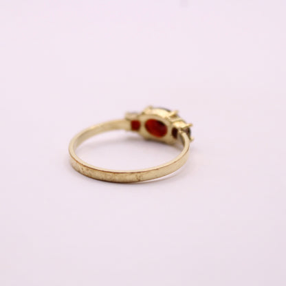 Garnet Trilogy Ring