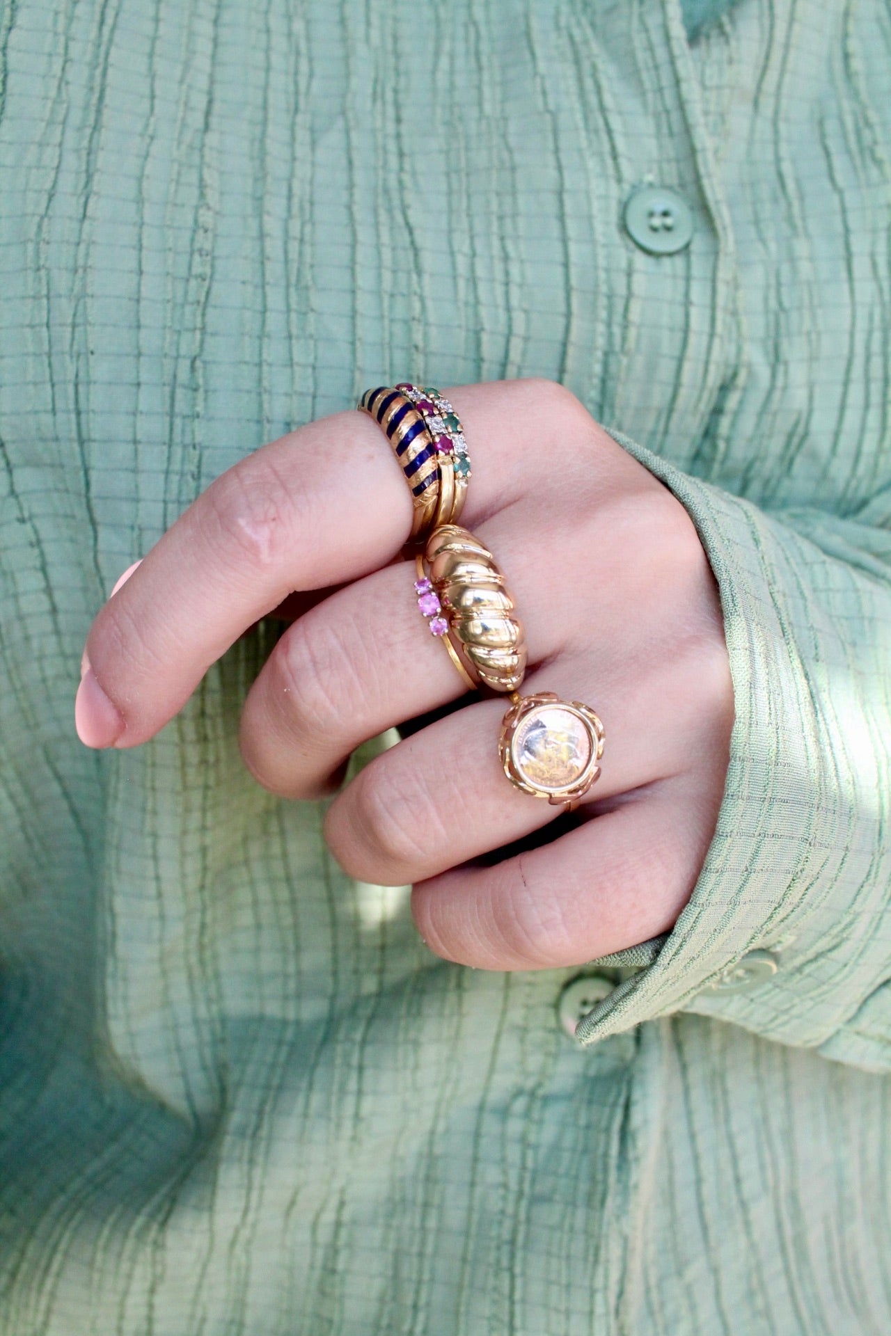 Bold Croissant Dome Ring