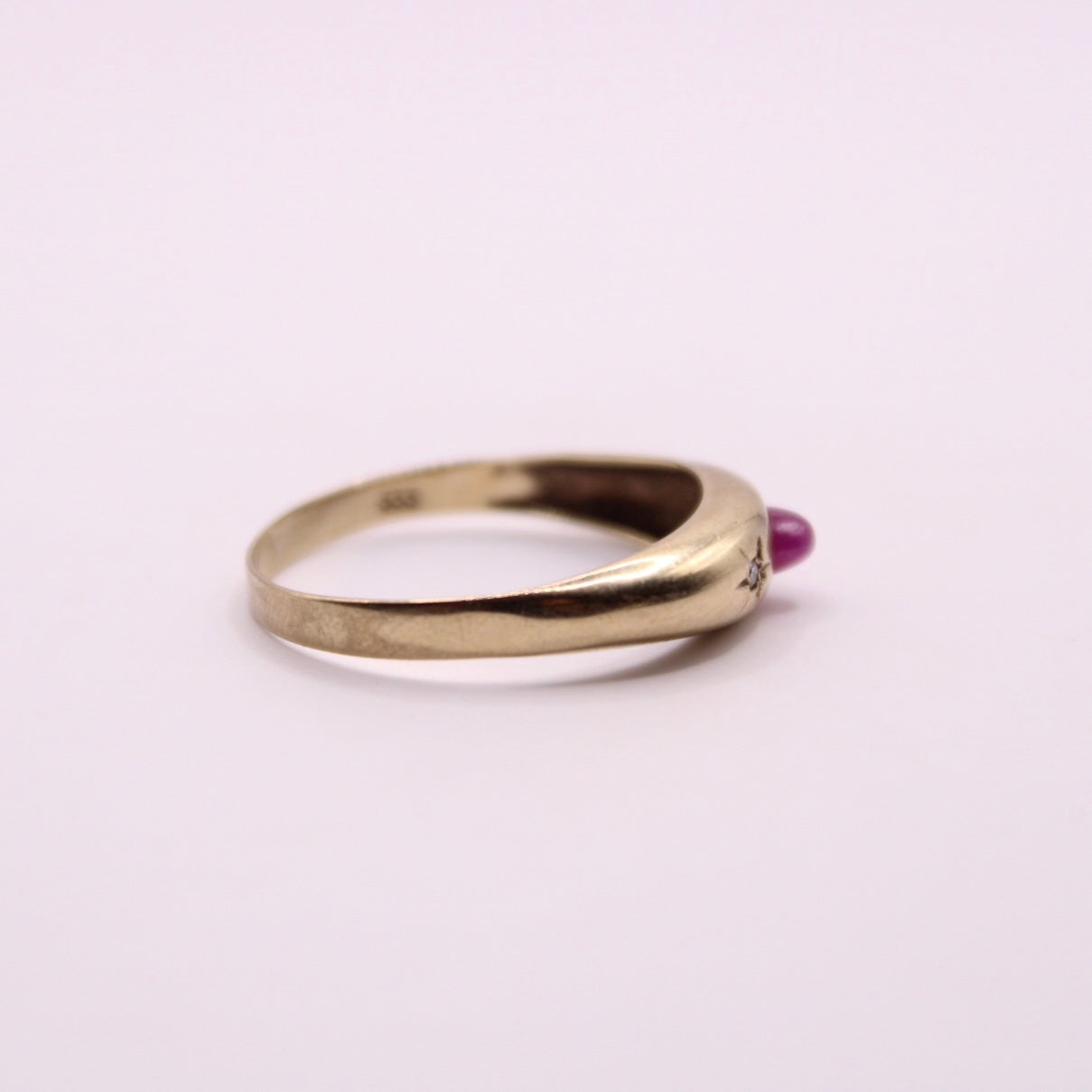 Ruby & Diamond Star Band Ring
