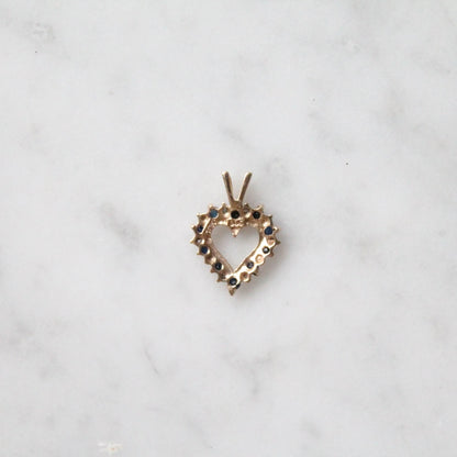 Sapphire Heart Charm