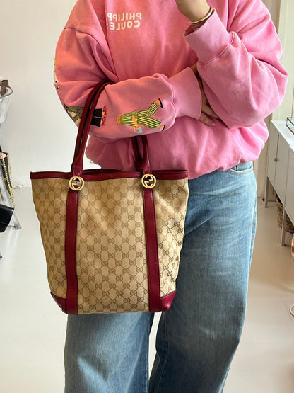 Gucci GG Canvas Twins Tote Bag