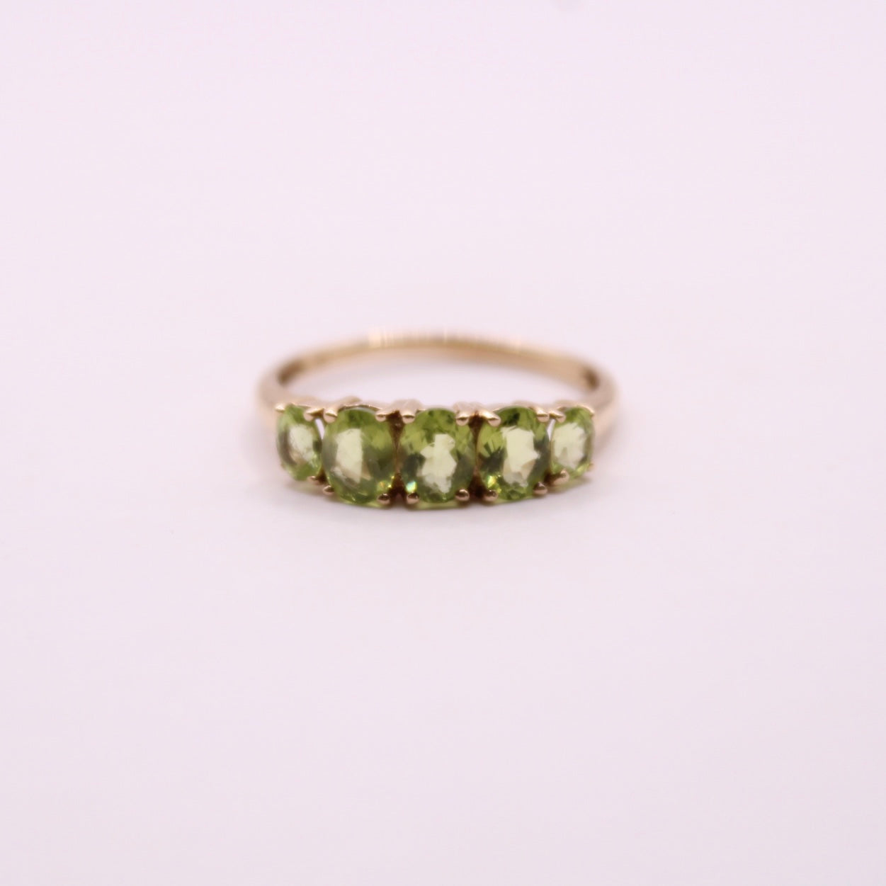 Peridot Row Ring