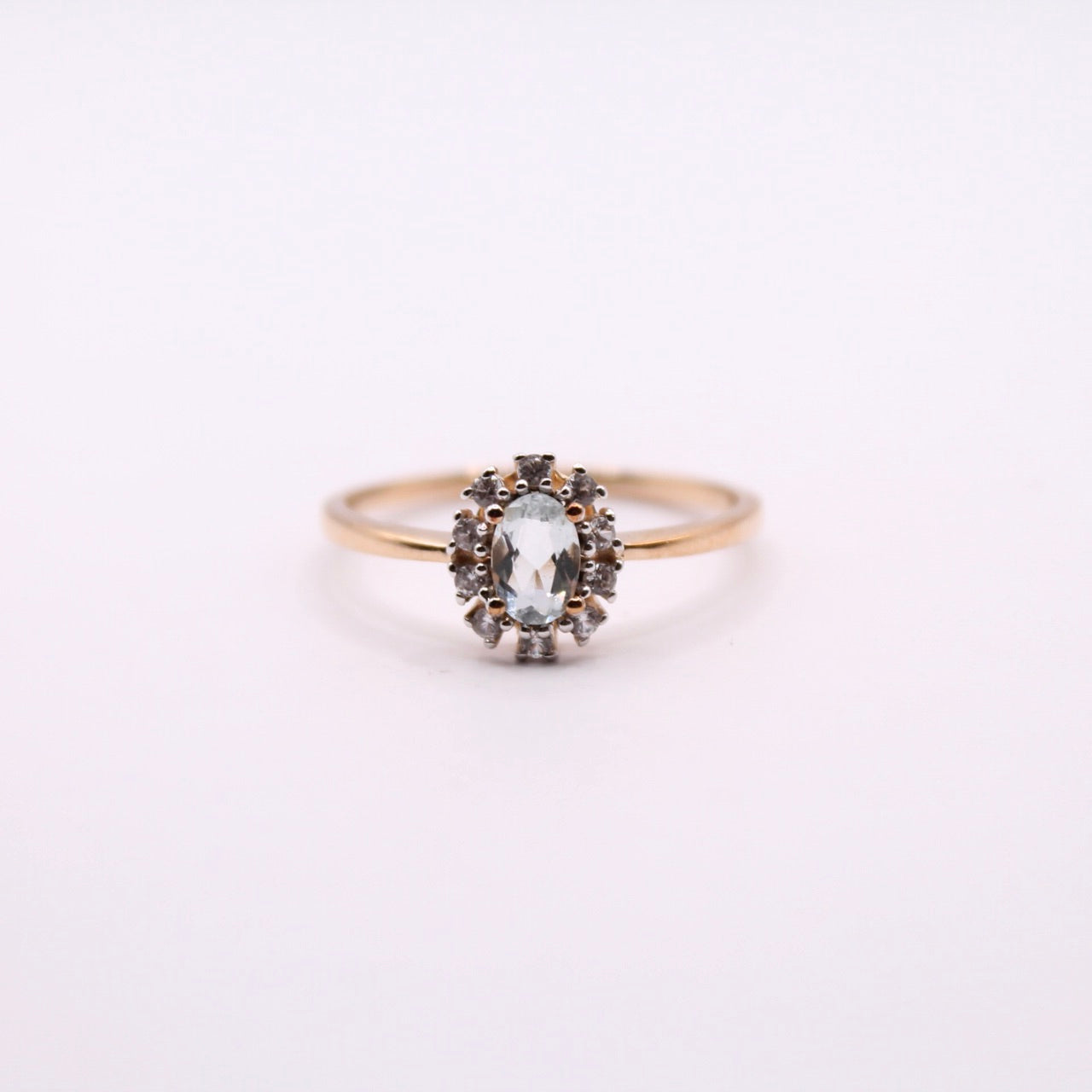 Aquamarine Snowflake Ring