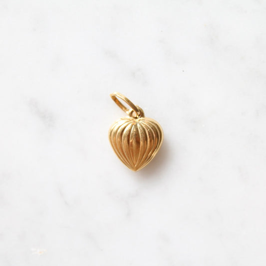 Striped Heart Charm