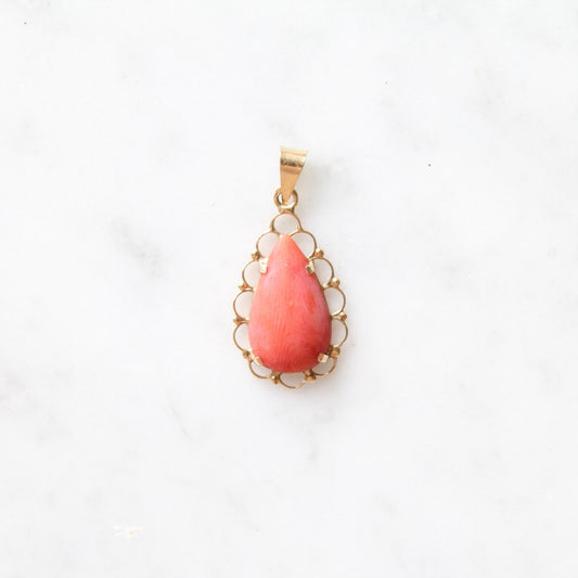 Coral Drop Pendant