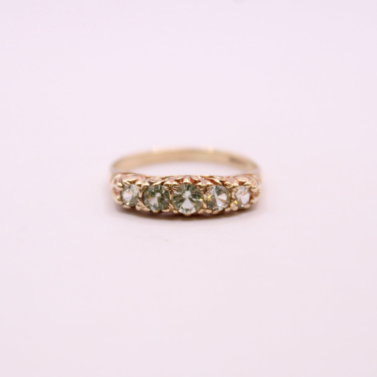 Victorian Chrysolite Row Ring