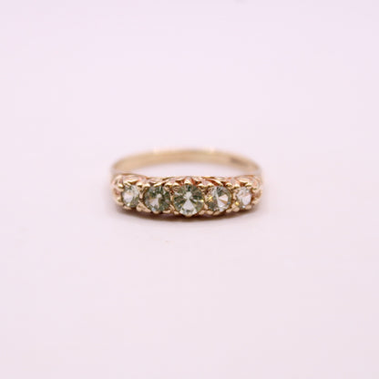 Victorian Chrysolite Row Ring