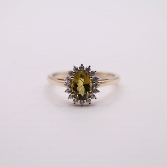 Dreamy Tourmaline Cluster Ring