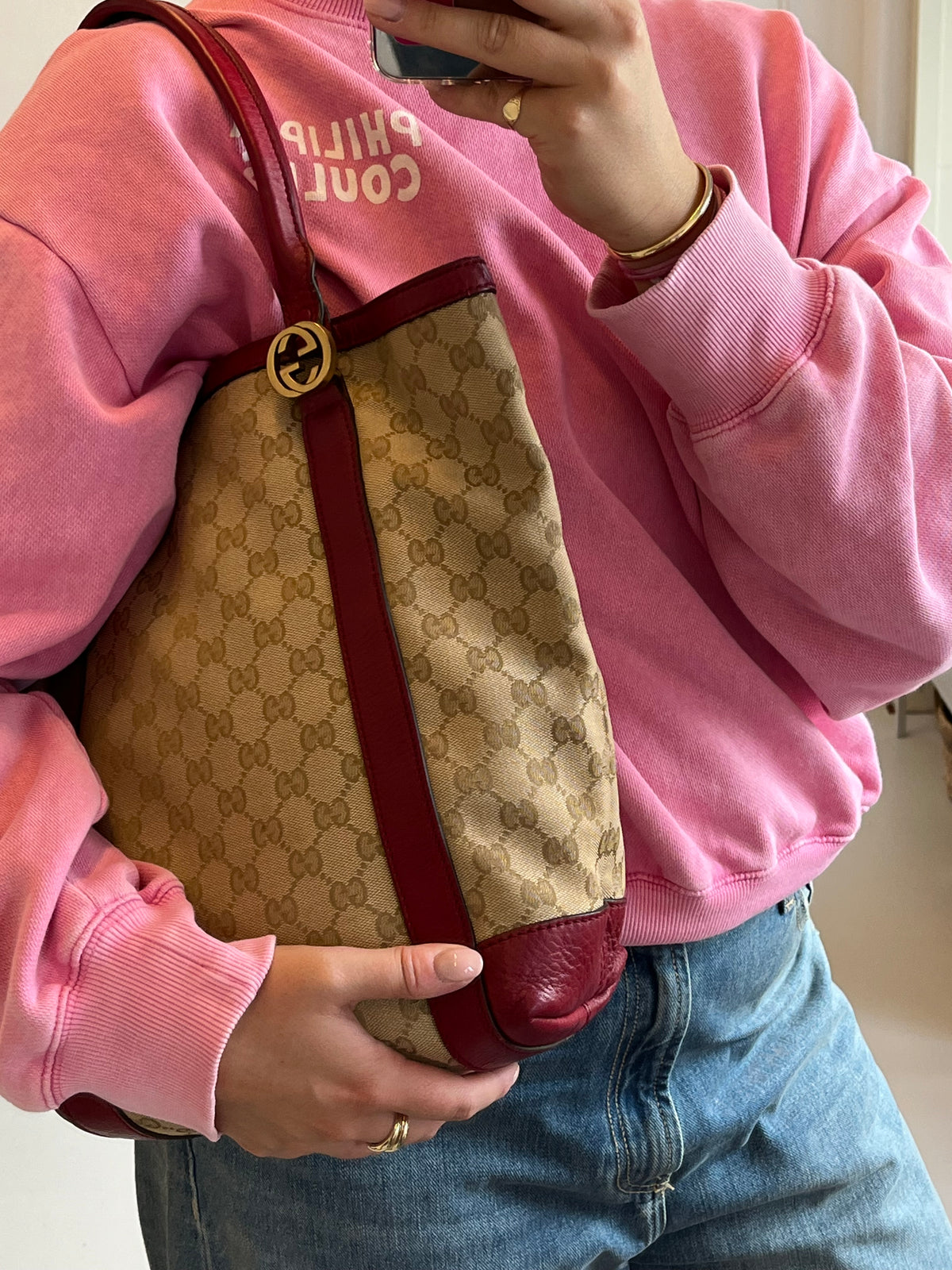 Gucci GG Canvas Twins Tote Bag