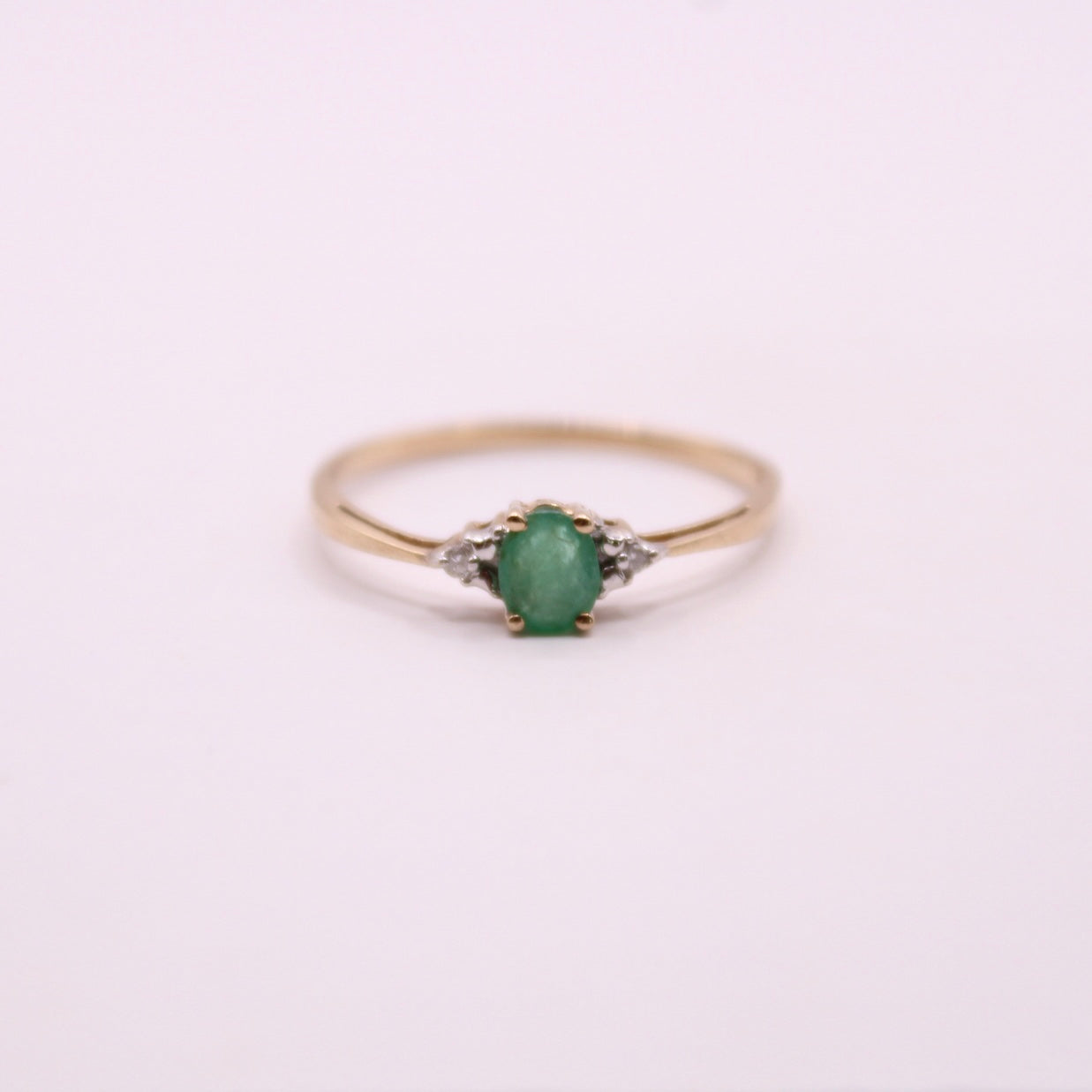 Emerald & Diamond Trilogy Ring