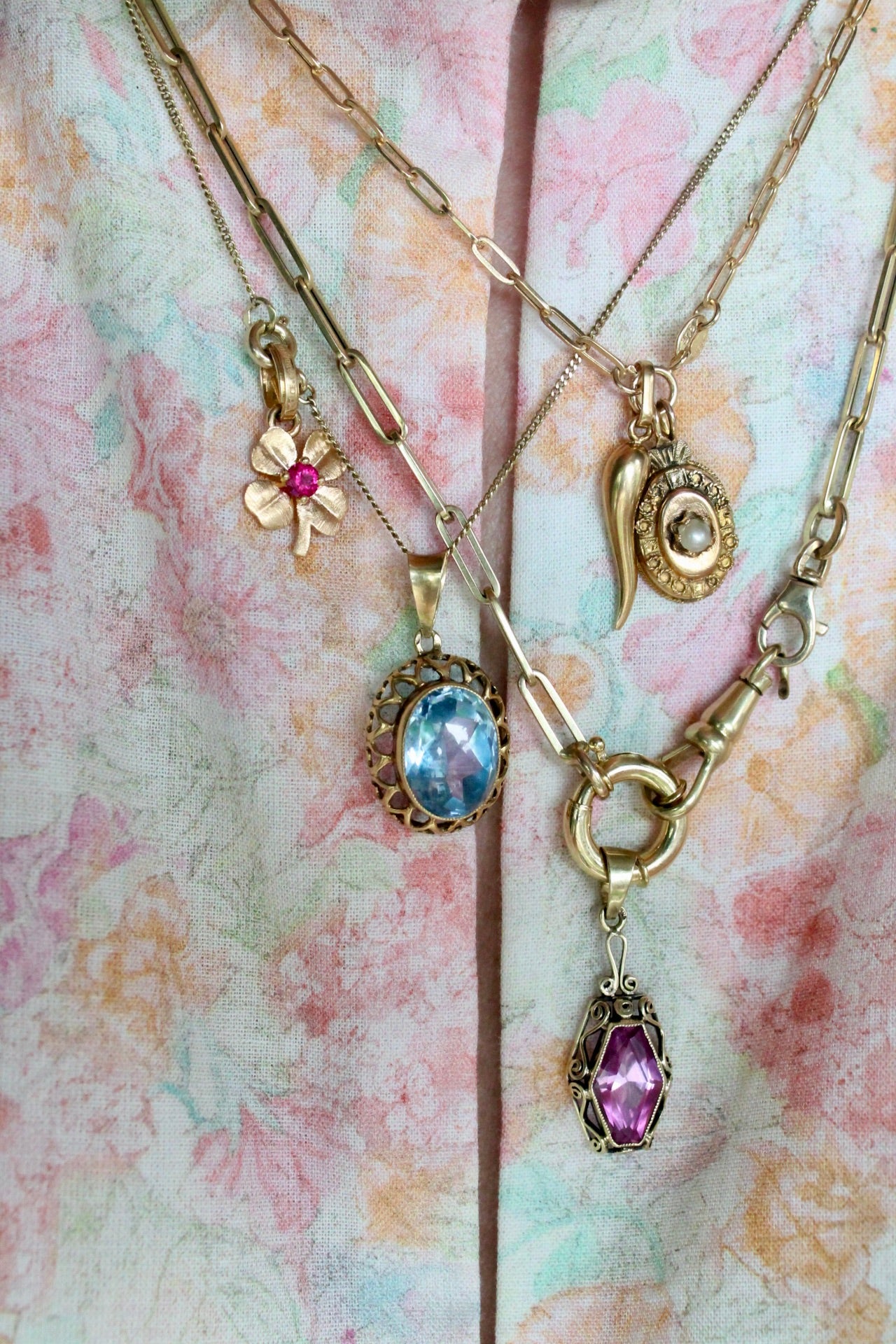 Ornate Pink Sapphire Pendant