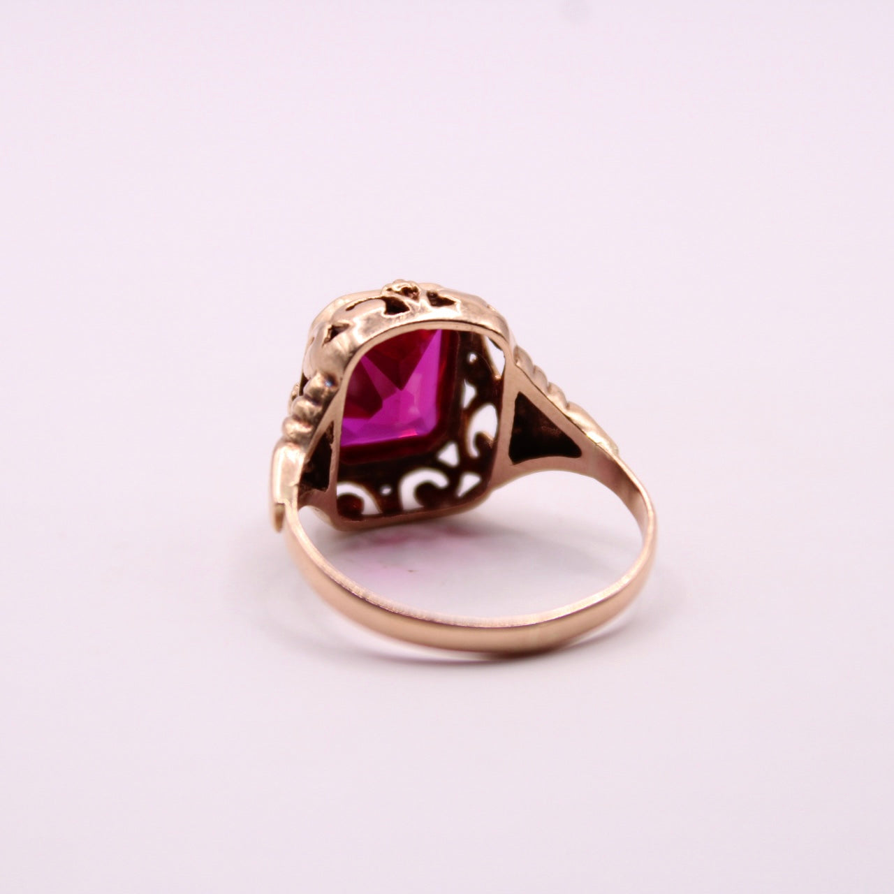 Decorated Ruby Statement Ring