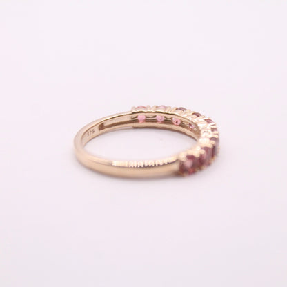 Pink Tourmaline Row Ring