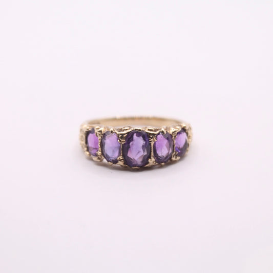 Victorian Amethyst Row Ring