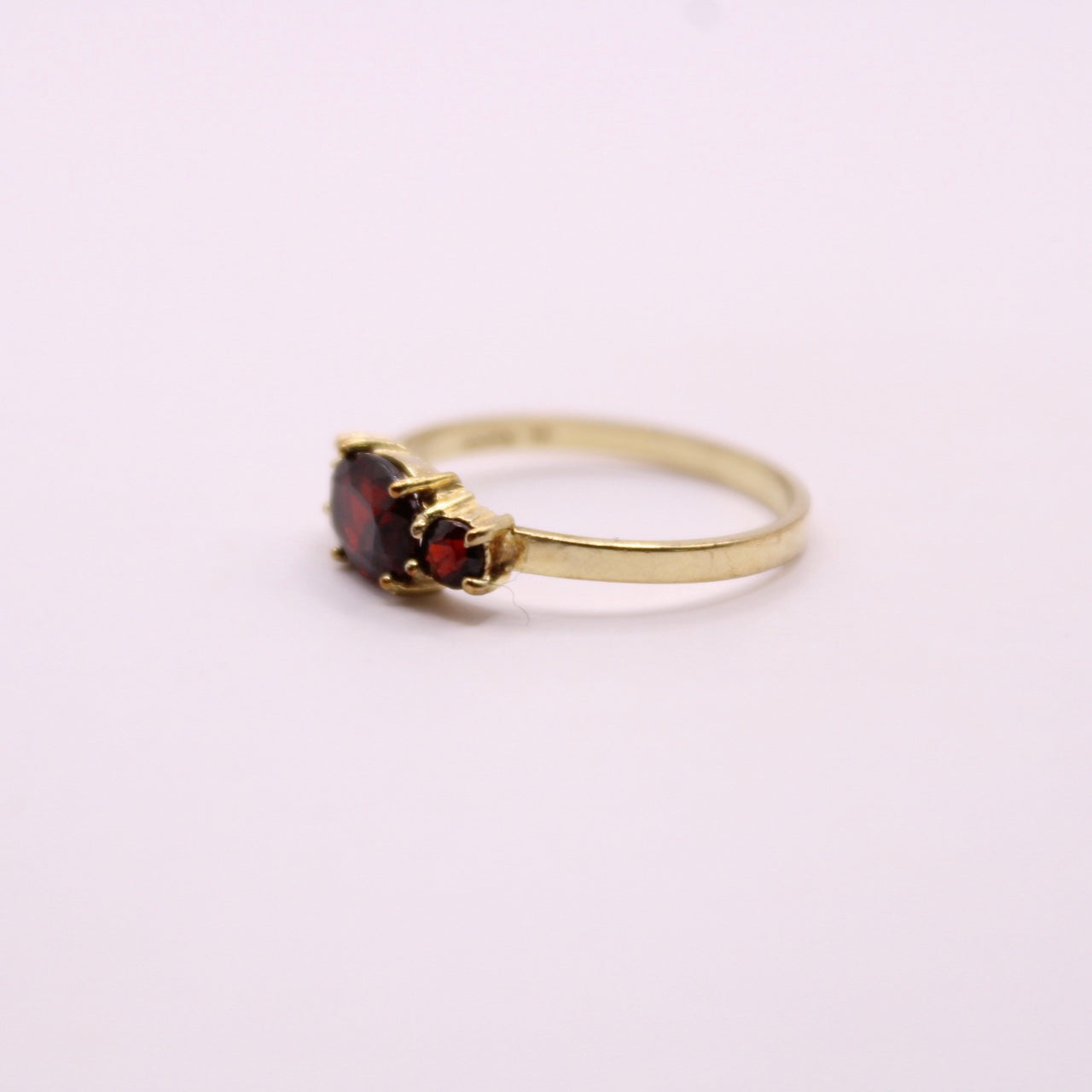 Garnet Trilogy Ring