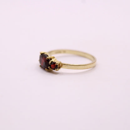 Garnet Trilogy Ring
