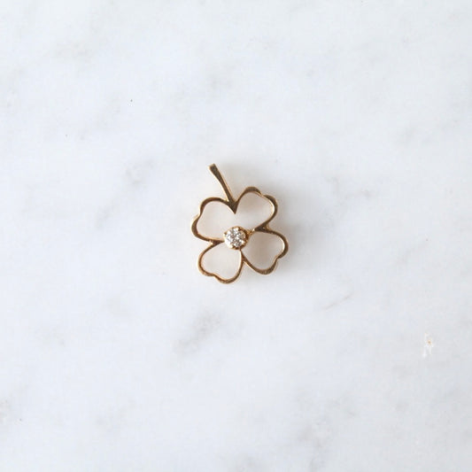 Diamond Lucky Clover Charm