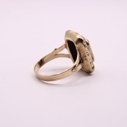 Decorated Aquamarine Statement Ring