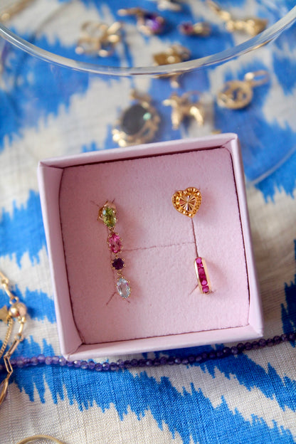 Gemstone Drop Earrings