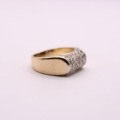Solid Diamond Statement Ring