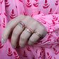 Pink Sapphire Trilogy Ring