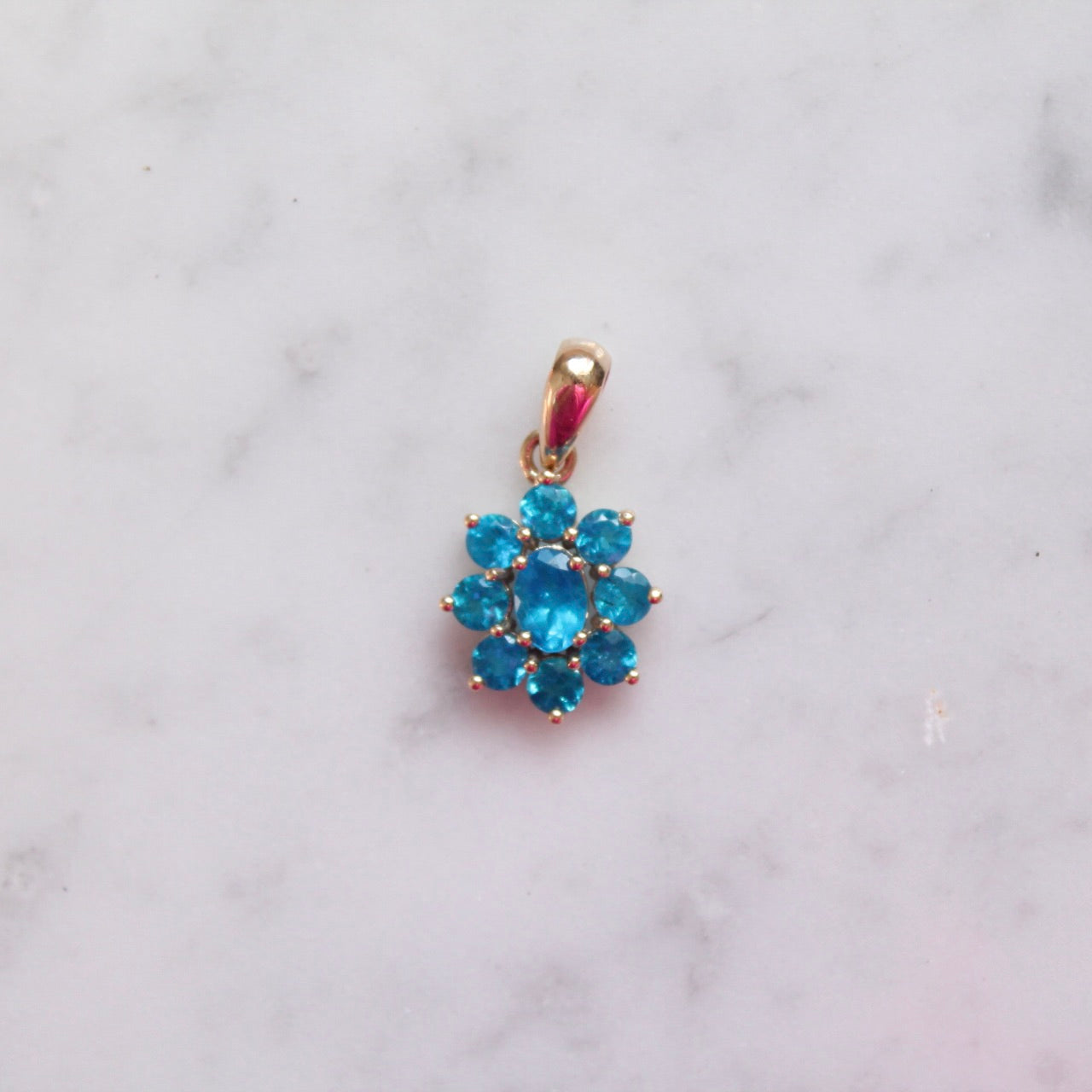 Neon Blue Apatite Pendant