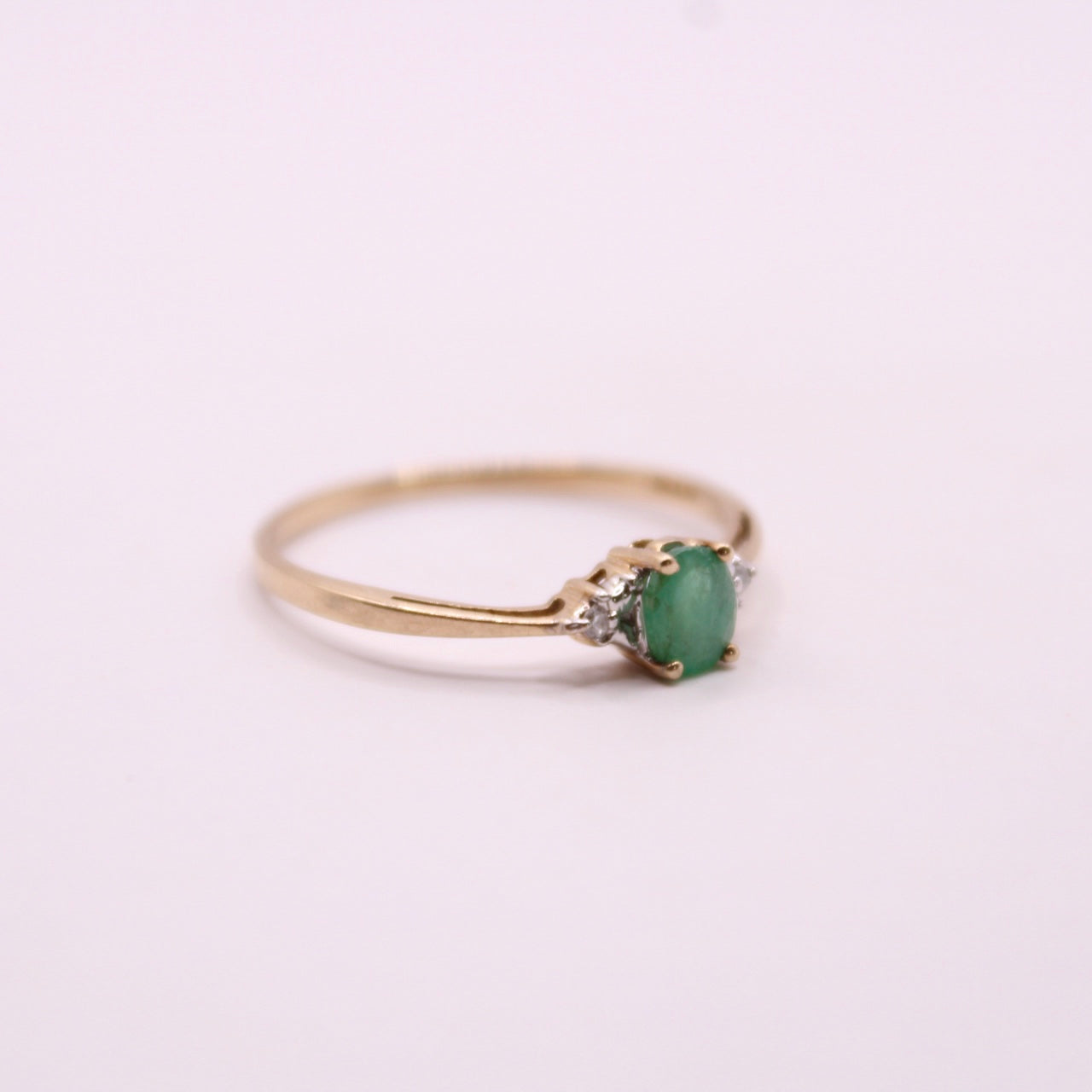Emerald & Diamond Trilogy Ring