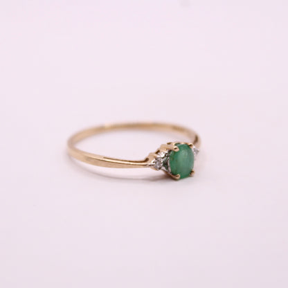 Emerald & Diamond Trilogy Ring