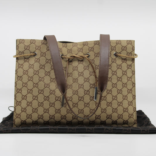 Gucci GG Canvas Drawstring Bag