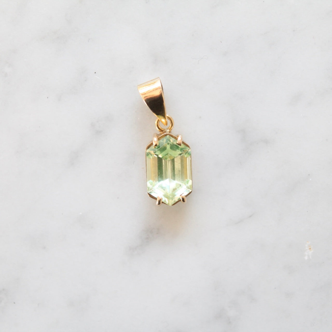 Lime Spinel Pendant