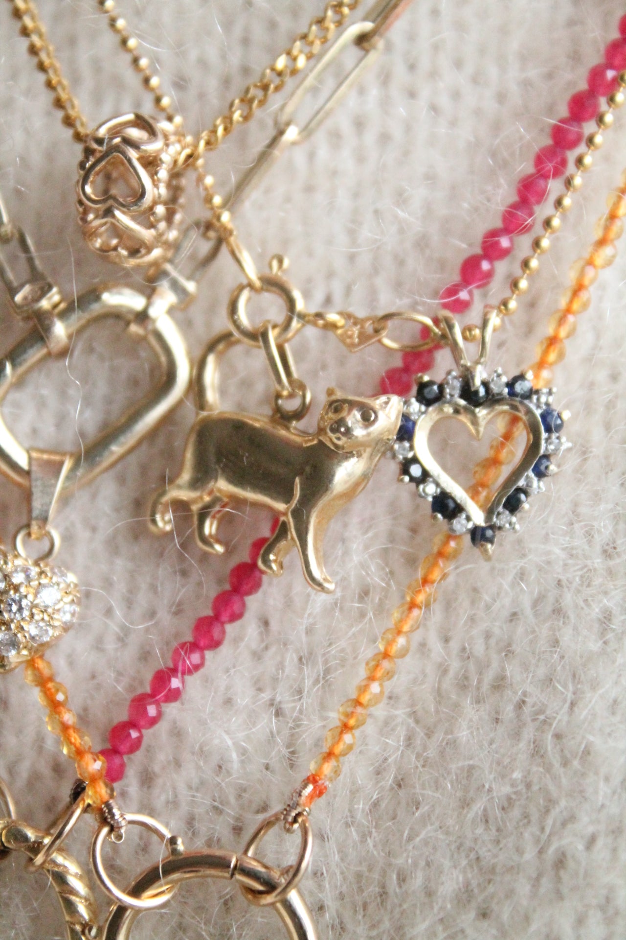 Sapphire Heart Charm