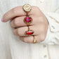 Oval Orange Sapphire Ring