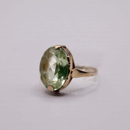Lime Spinel Statement Ring