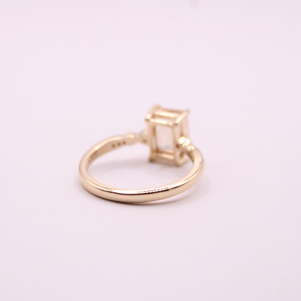 Morganite & White Zircon Ring