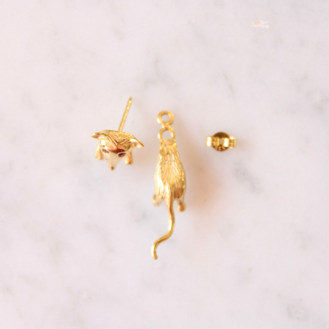 Single Solid Mouse Earring