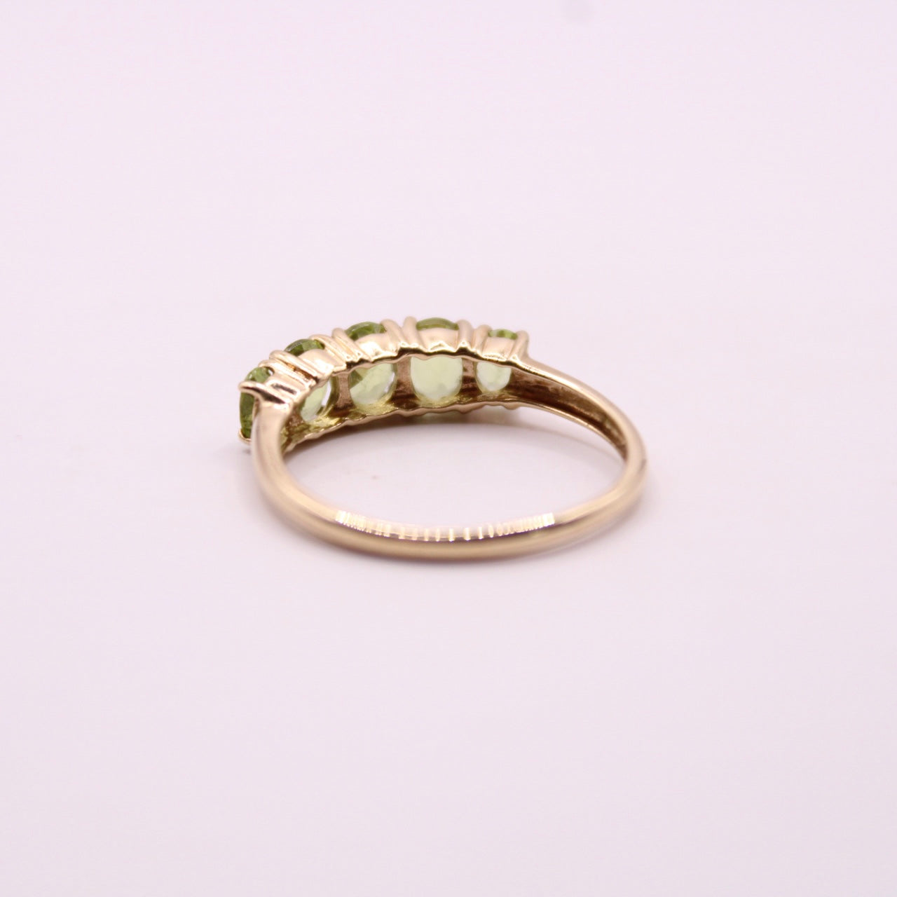 Peridot Row Ring