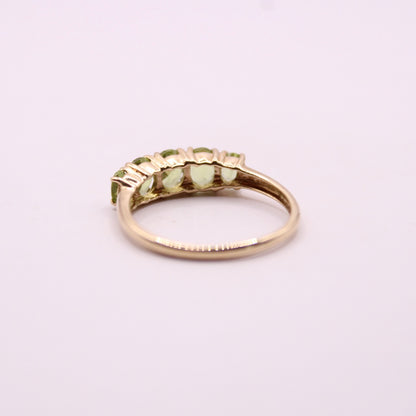 Peridot Row Ring
