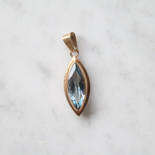 Marquise Cut Aquamarine Pendant