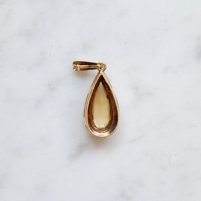 Citrine Teardrop Pendant