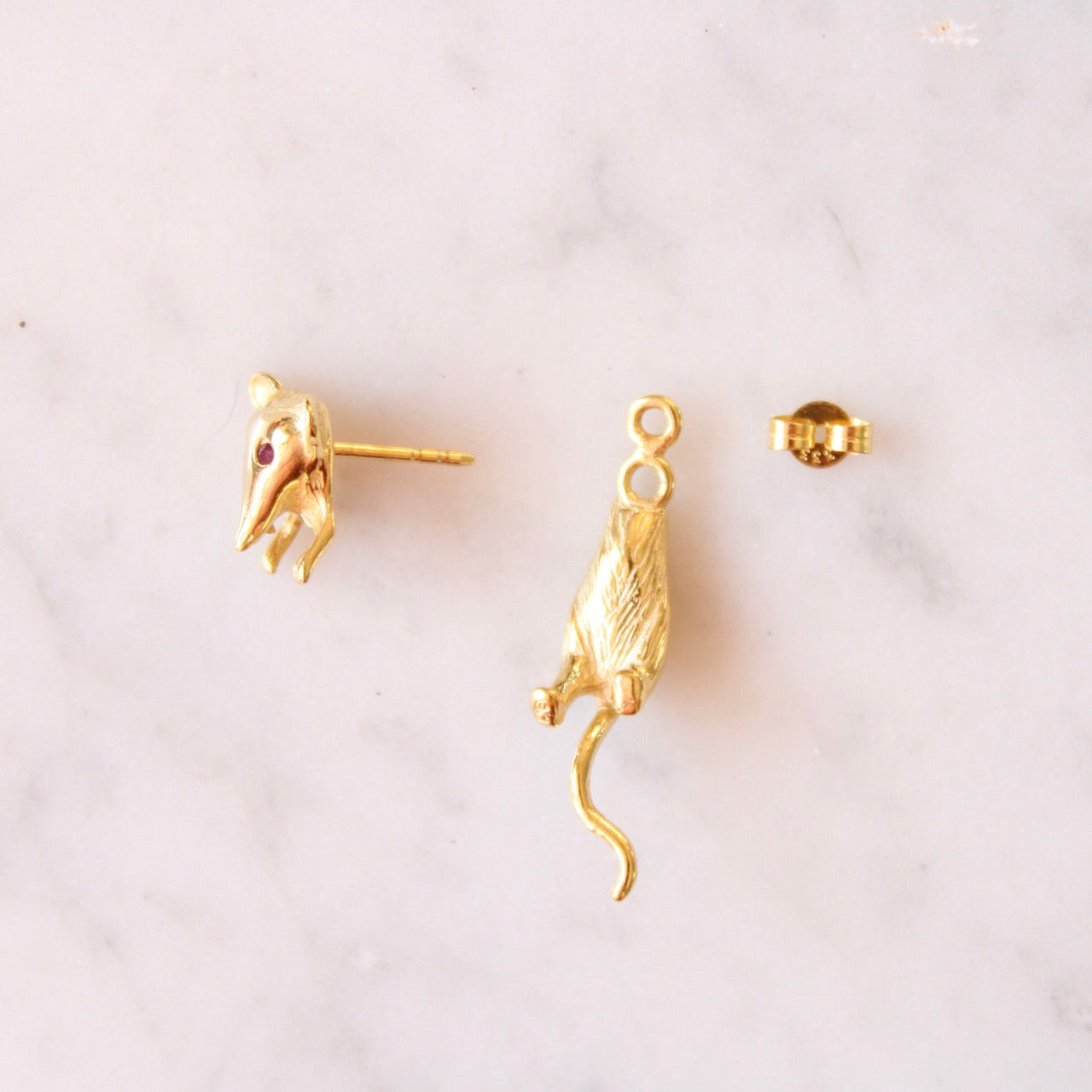 Single Solid Mouse Earring