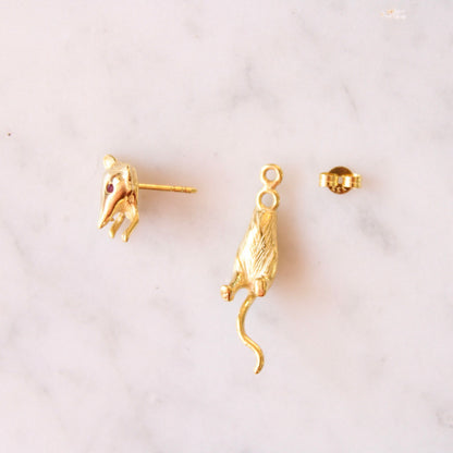 Single Solid Mouse Earring