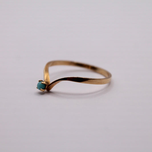 Turquoise Wishbone Ring